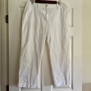 L.L. Bean White Capri Pants